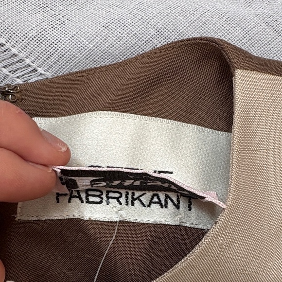 Steve Fabrikani Vintage NWT Color Block Long Sleeve Dress with Gold Accents - Picture 10 of 15